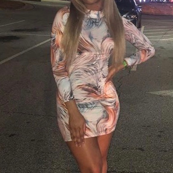 Pink Marble Long-Sleeve Dress! | Color: Pink | Size: S | Jakaylamoore's Closet